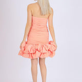 Short Evening Dress with Ruffled Skirt - 4039C