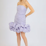 Short Evening Dress with Ruffled Skirt