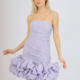 Short Evening Dress with Ruffled Skirt - 4039C