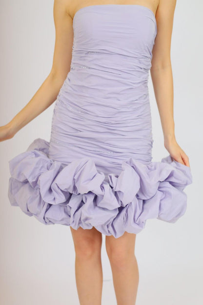 Short Evening Dress with Ruffled Skirt