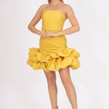 Short Evening Dress with Ruffled Skirt - 4039C