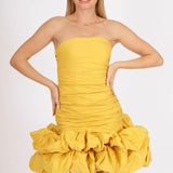 Short Evening Dress with Ruffled Skirt - 4039C