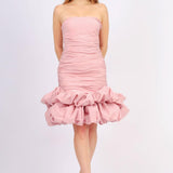 Short Evening Dress with Ruffled Skirt - 4039C