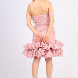 Short Evening Dress with Ruffled Skirt - 4039C