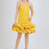 Short Evening Dress with Ruffled Skirt