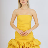 Short Evening Dress with Ruffled Skirt - 4039C