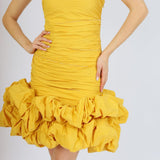 Short Evening Dress with Ruffled Skirt - 4039C