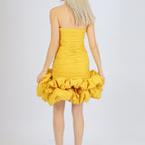 Short Evening Dress with Ruffled Skirt - 4039C