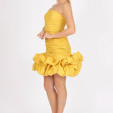 Short Evening Dress with Ruffled Skirt - 4039C