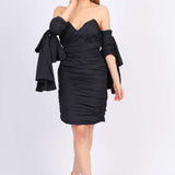 Short Evening Dress with Bow - 4000C