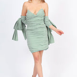 Short Evening Dress with Bow - 4000C