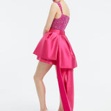 Bow Tail Short Evening Dress - 2036C