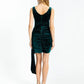 Sleeveless Short Velvet Evening Dress