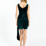 Sleeveless Short Velvet Evening Dress - 1308