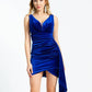 Sleeveless Short Velvet Evening Dress