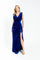 Slit Sleeveless Velvet Long Evening Dress