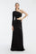 Rhinestone Embroidered Single Sleeve Long Evening Dress