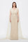 Stone Embroidered V-Neck Long Evening Dress