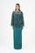 Long Evening Dress with Stone Embroidered Cape Straps