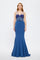 Strapless Bustier Detailed Crepe Evening Dress