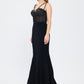 Strapless Bustier Detailed Crepe Evening Dress