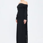 Strapless Collar Long Evening Dress