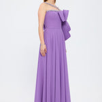 Strapless Collar Neck Strap Sleeveless Evening Dress