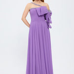 Strapless Collar Neck Strap Sleeveless Evening Dress