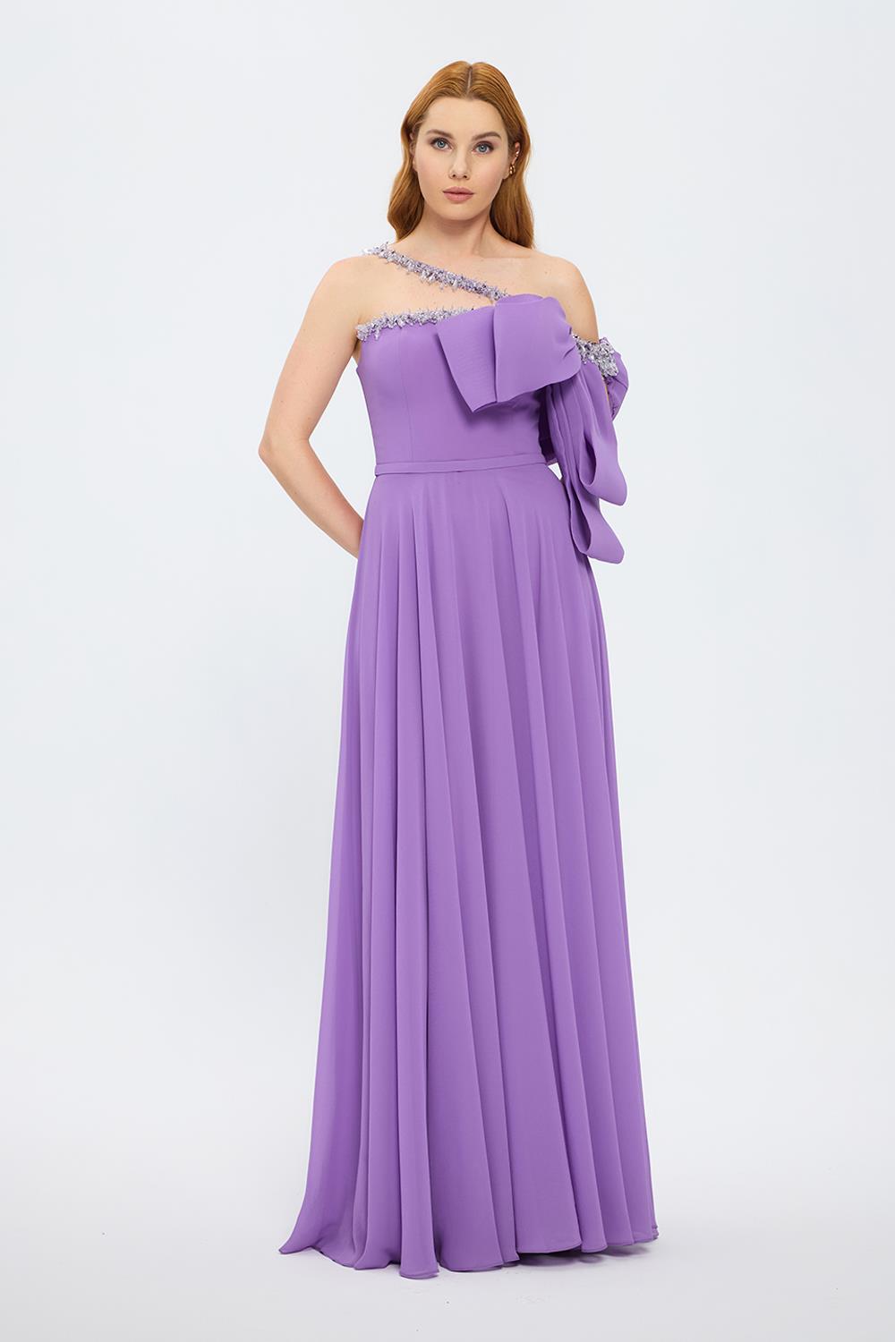 Strapless Collar Neck Strap Sleeveless Evening Dress