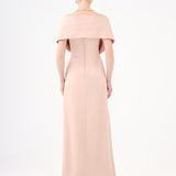 Shawl Strapless Collar Satin Long Evening Dress