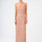 Strapless Collar Stone Long Evening Dress