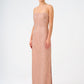 Strapless Collar Stone Long Evening Dress