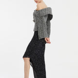 Tweed Jacket Sequin Skirt Suit