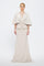 V Neck Balloon Sleeve Long Evening Dress